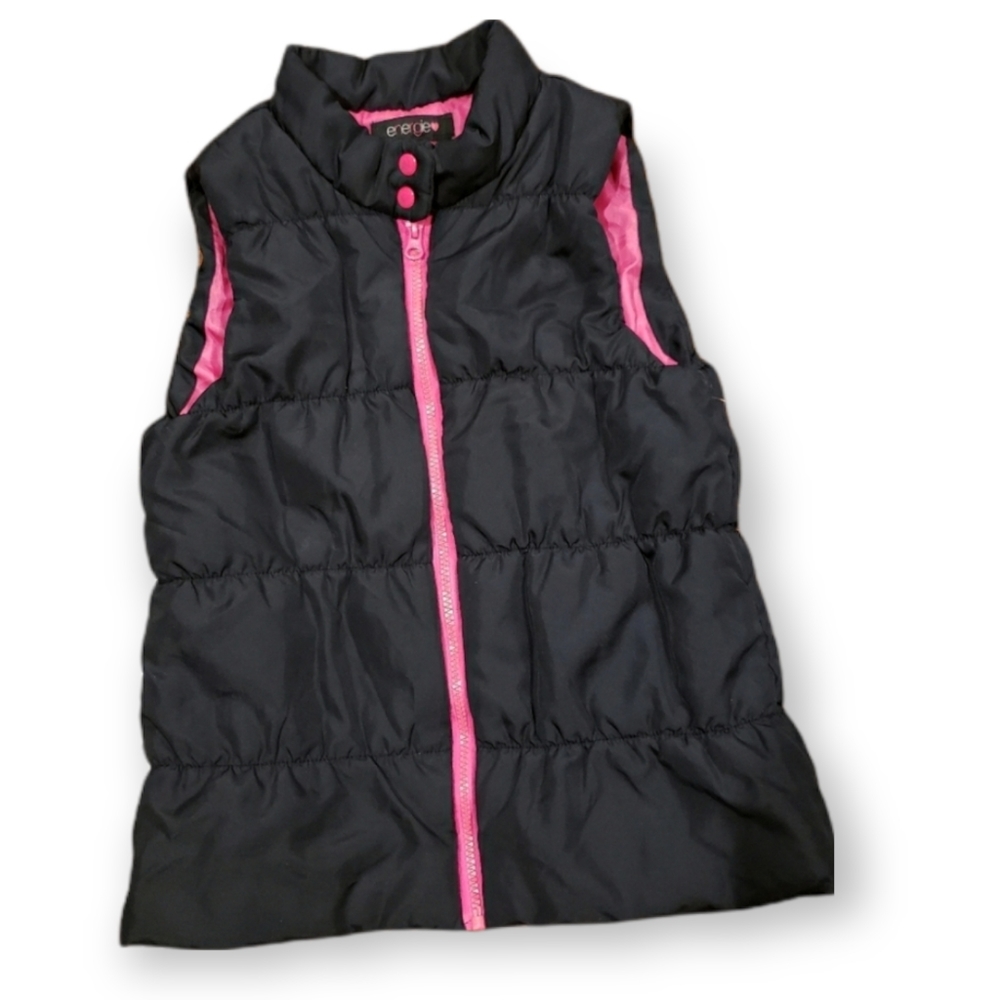 ENERGIE Girl's Puffed Vest Navy/Pink - Size XL
